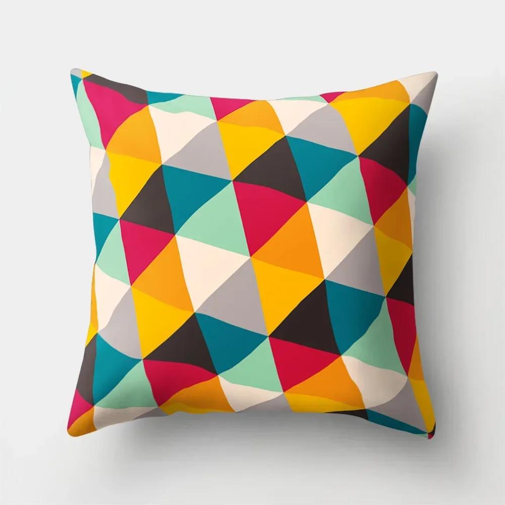 Sofa Pillowcase Home Cushion Cover Colorful Rainbow