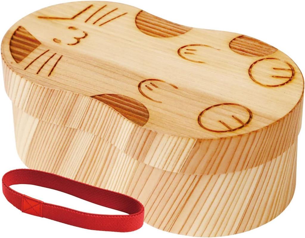 Yamako Japanese Bento with Elastic Made in 800384 Box, Spotted, Band, Japan,
