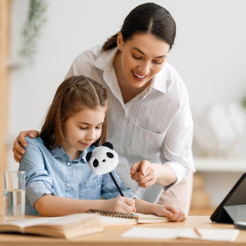 4Pcs Cartoon Panda Ballpoint Pen Funny Animal Writing Pen for Boy Girl Student Game Reward Christmas Stocking Fillers