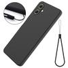 For Samsung Galaxy A07 Liquid Silicone Case Phone Back Cover with Hand Strap