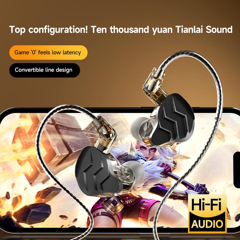 Digital Chip Wired Earphones 3.5mm AUX/Type C 9D HiFi Surround Heavy Bass In-Ear Headsets For Samsung Huawei Xiaomi OPPO iPad PC