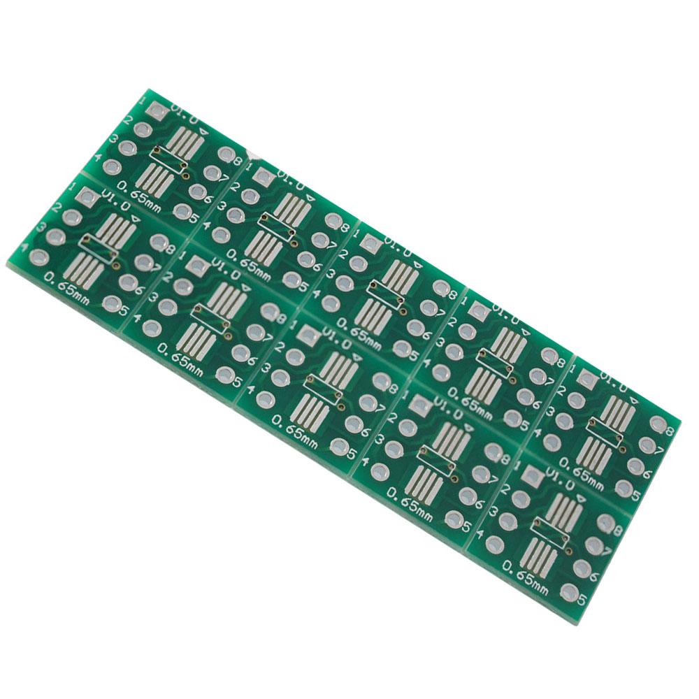 10/20/30PCS SOP8 SMD To DIP Adapter Converter  SSOP8 TSSOP8 Adapter Board Module Adapters Plate 0.65mm 1.27mm