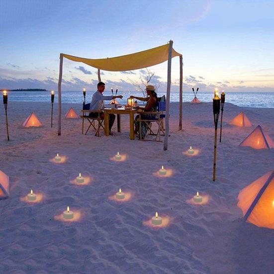 4/6/12 Holes Flameless Tea Light Candles Rechargeable Flickering LED Candles LED Votive Candle Battery Operated Electric Candles