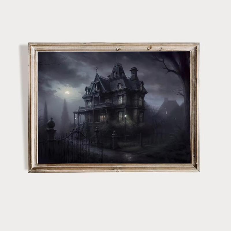 Magic Wizard School Poster Owl Library Castle Canvas Printing Oil Painting Wall Art for Home Room Decoration Hanging Painting