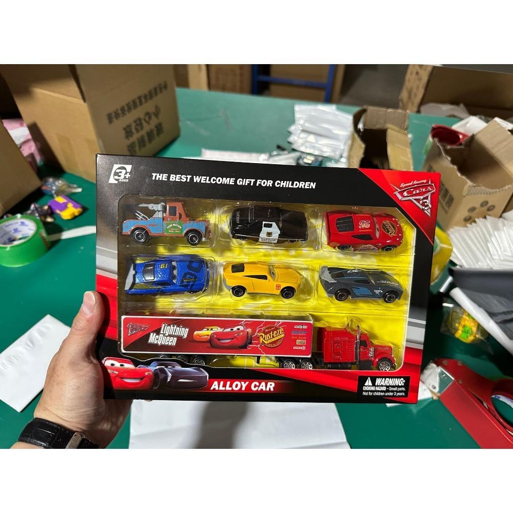3-11 Pezzi Pixar Cars 3 Diecast 1:55 Macchinine Giocattolo in Metallo, Saetta McQueen Jackson Storm Camion Mack, Set Regalo di Natale per Bambini