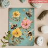 Metal Poster Wall Art Vintage Bumblebee Retro Decor for Kitchen
