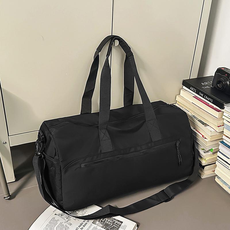 Travel Bag Large Capacity Solid Color Storage Shoulder Bag Fitness Lightweight Duffel Bag