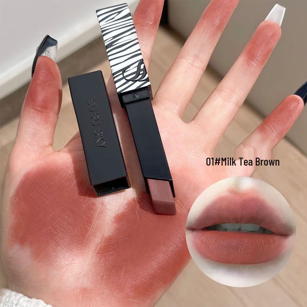 SUSU SKY Hot Stripe Matte Lipstick In Whitening Nude