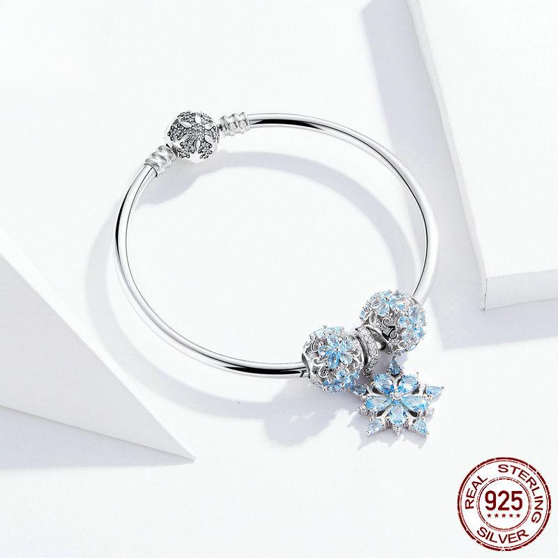 Pulseira Winter Series Ice and Snow World Natal Prata Esterlina