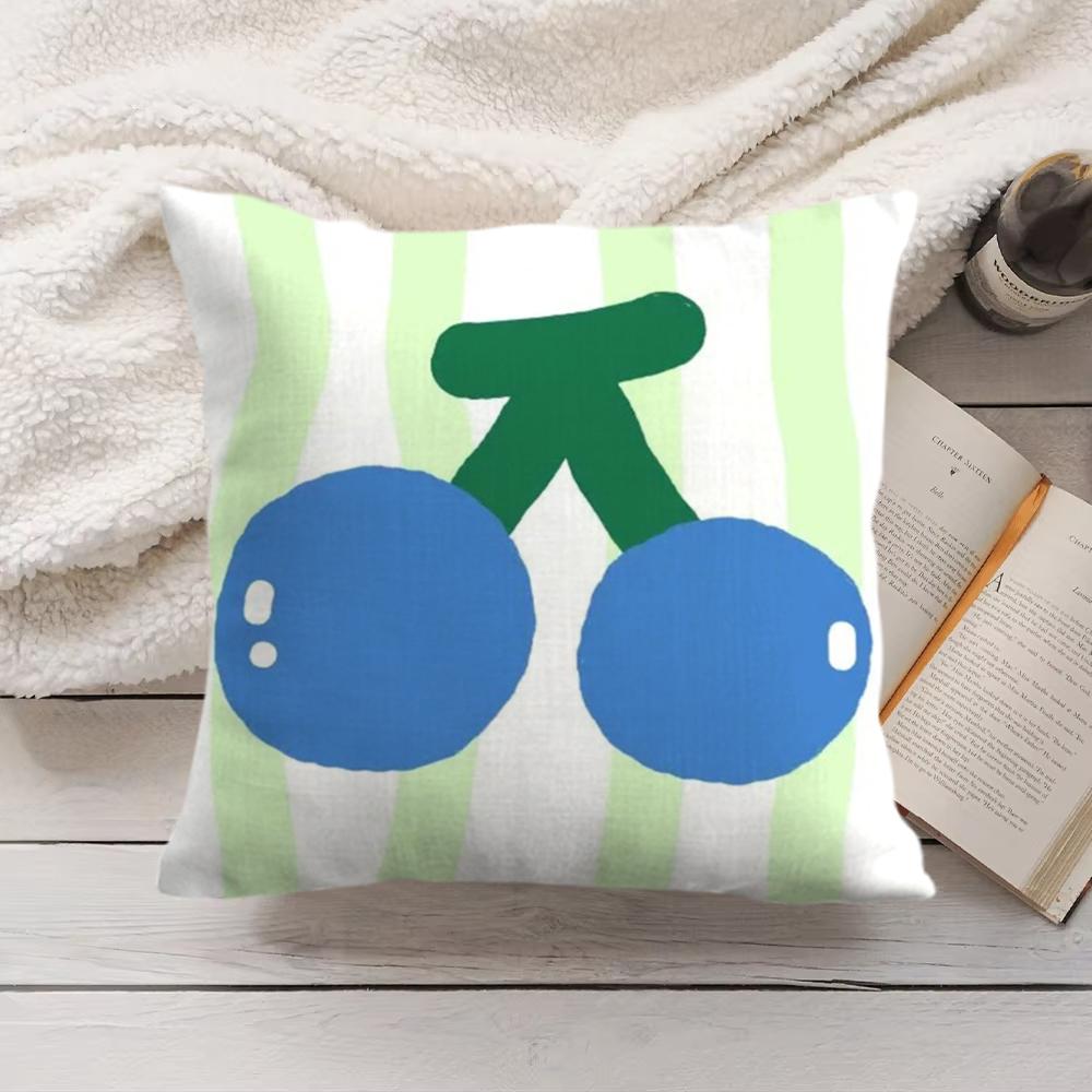 Cute Summer Fruit Cushion Cover Short Plush Double-Sided Printing Home Machine Washable In Warm Winter Pillow Cover