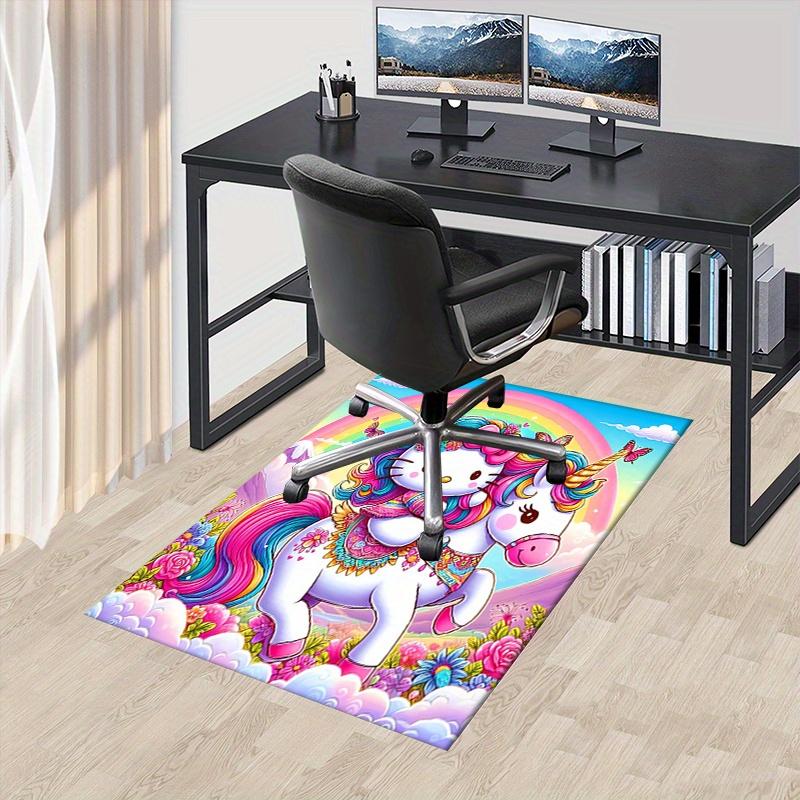 

Office Carpet Sanrio Hello Kitty, Unicorn, RainbowSoft Thick Printed Carpet, Non-Slip Entryway Mat for Bathroom, Living Room, Bedroom, Laund 60cm by 90cm