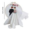 Embroidery Kit For Couple Punch Needle Set Crafts Embroidery Wedding Kit With Hoops And Color Threads For Beginners Adults