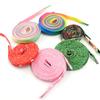Colorful Rainbow Gradient Polyester Shoelaces for Sneakers and Canvas Shoes - Fun and Creative Laces for Kids