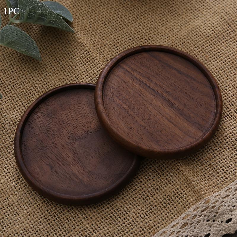 1Pc  Durable Wood Coasters Stand Mug Tea Coffee Cup Pad Heat Resistant Drink Mat Home Table Tea Coffee Cup Pad Tableware Decor
