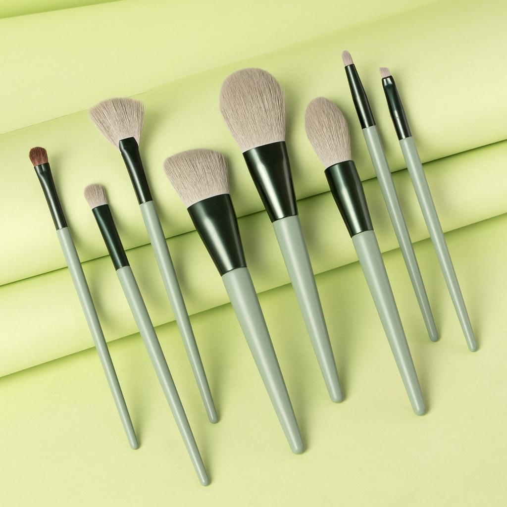 Real Horse Hair Professional Custom LOGO 8pcs Makeup Brushes Set Makeup Brush Set with Pu Leather Holder case