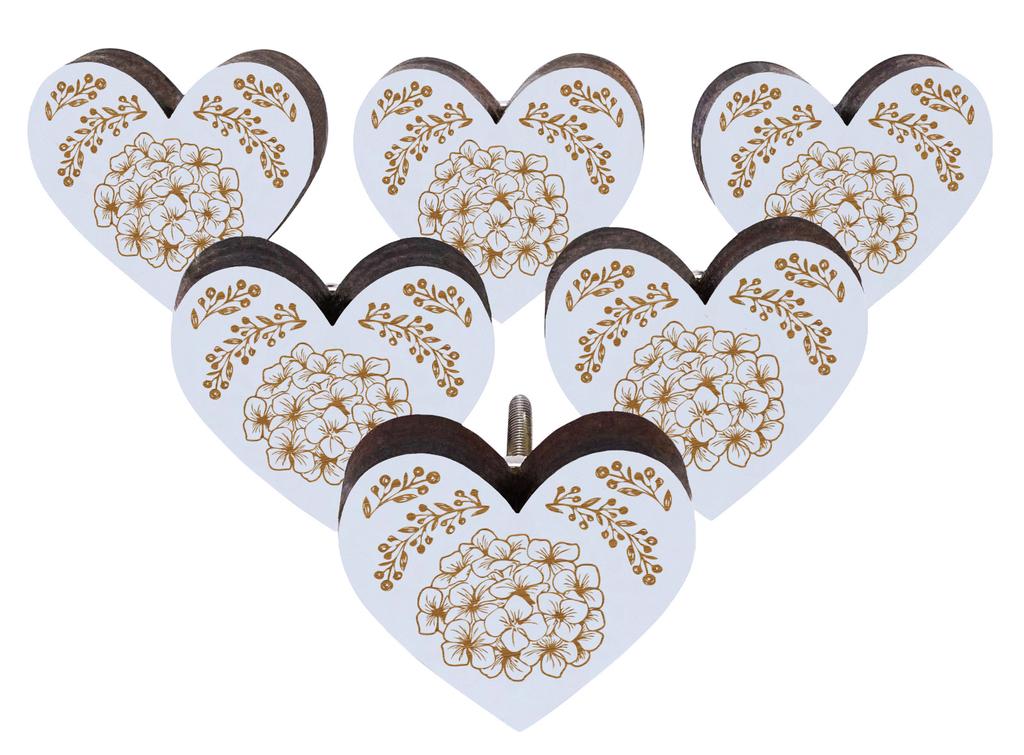 IBA Indianbeautifulart Brown Engraved Knobs Wooden Cupboard Door Knobs Pull Handle Pack of