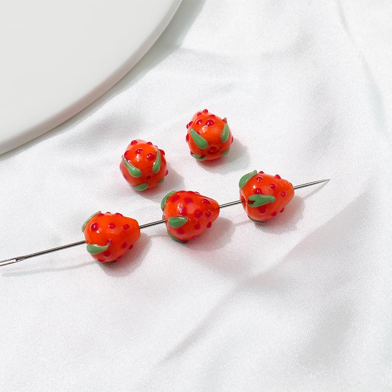 

Большой набор для самостоятельного изготовления ожерелья и браслета из стеклянных бусин в виде клубники 13*12 pcs