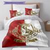 Crest Legacy Custom Name Pattern Bedding Quilt Set Quilt Cover Pillowcase Home Birthday Gift(1 * duvet cover + 2 * pillowcase, without core)