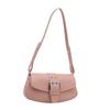New 2025 women's belt solid color casual large capacity summer casual fashion crossbody portable shoulder armpit bag