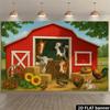2D Plane 1-piece Children's Fun Rural Farm Background Suitable for Families Offices and Outdoors