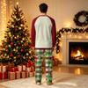 Matching Family Christmas Loungewear Set, Long Sleeve Neck Printed Top and Pants for Men Women and Kids