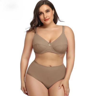 Ensemble de Soutien-gorge Grande Taille Européen et Américain Sous-vêtements Sexy Ultra-fins Confortable Respirant Grand Bonnet Soutien-gorge Lisse