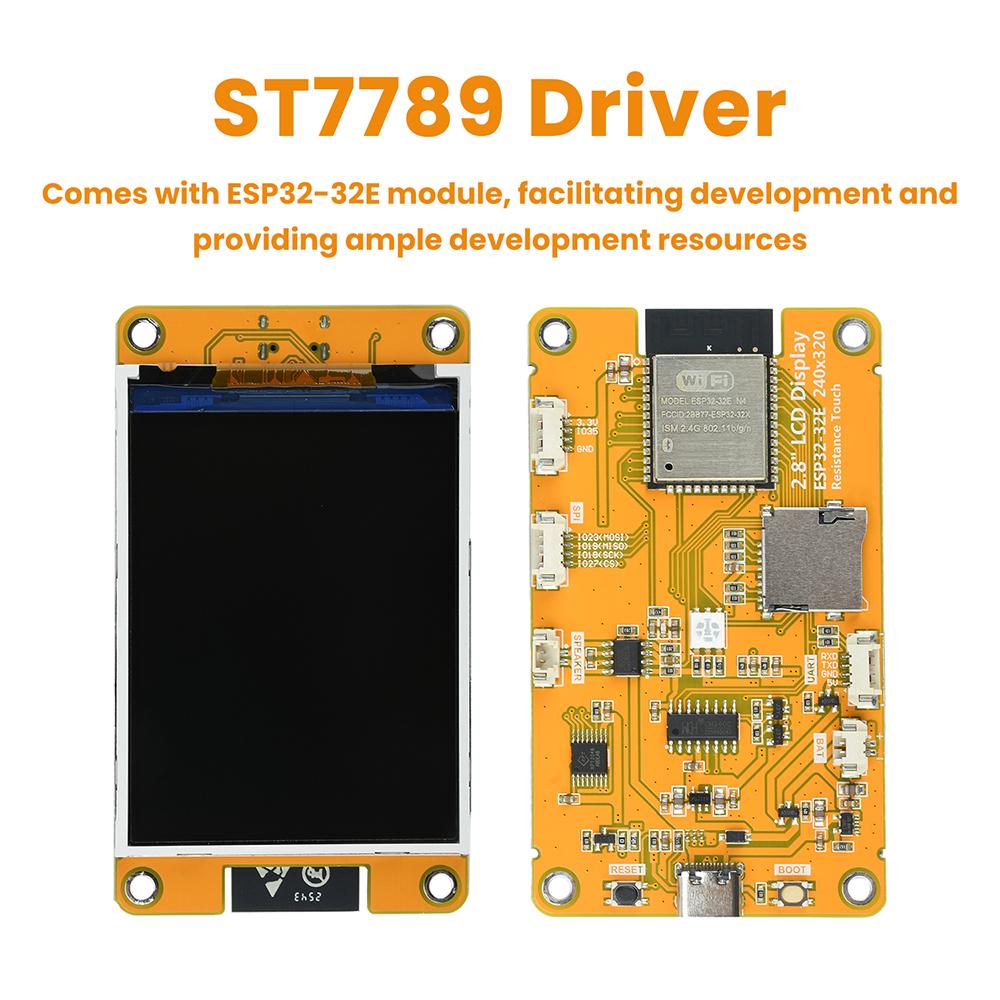 ESP32 WiFi BT Development Board ST7789 Driver E32N28T/E32R28T Intelligent Display Color Screen Onboard ESP32 Module 2.8 Inch
