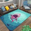 Fierce Shark Printed Rug, Ocean Style Home Decor Suitable for use as an anti-slip game mat for living room and bedroom sofas