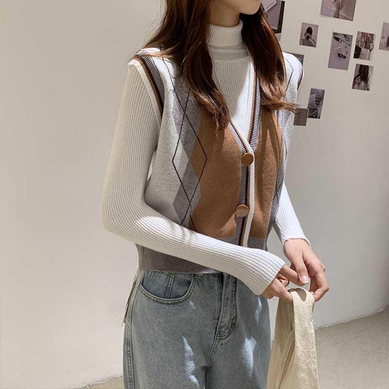 Γυναικείο Ευέλικτο Πλεκτό Γιλέκο Χωρίς Μανίκια - Άνοιξη/Φθινόπωρο 2025