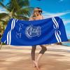 Fc Crest Design Printed Microfiber Beach Towel, Soft And Absorbent, Quick-Dry, Ideal for Summer Travel, Beach Essential, Swimming Pool