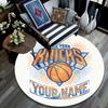 Custom Name New York Knicks2 Round Area Rug,Carpet Rug for Living Room Bedroom Sofa Playroom Decor,Non-slip Floor Mat