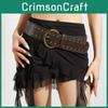 Punk Style Rivet Leather Belt With Alloy Buckle For Casual Fashion Accessories