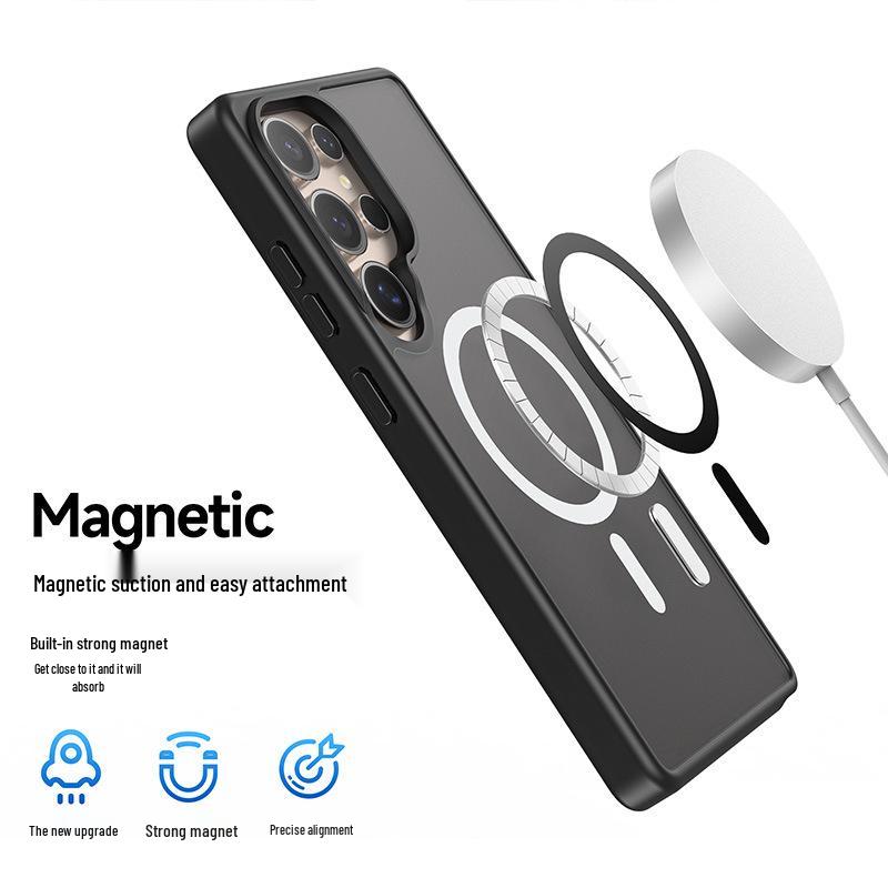 Samsung S25 Ultra Magnetic Case: Simple Matte Skin-Feel, S24 Protective Phone Cover