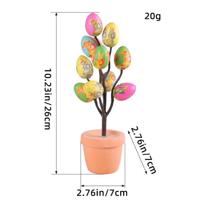 

Пасхальное яйцо Дерево Цветочный горшок Красочная роспись Пенопластовое яйцо Креативный настольный декор Украшения для горшечных растений Домашние пасхальные принадлежности для вечеринок