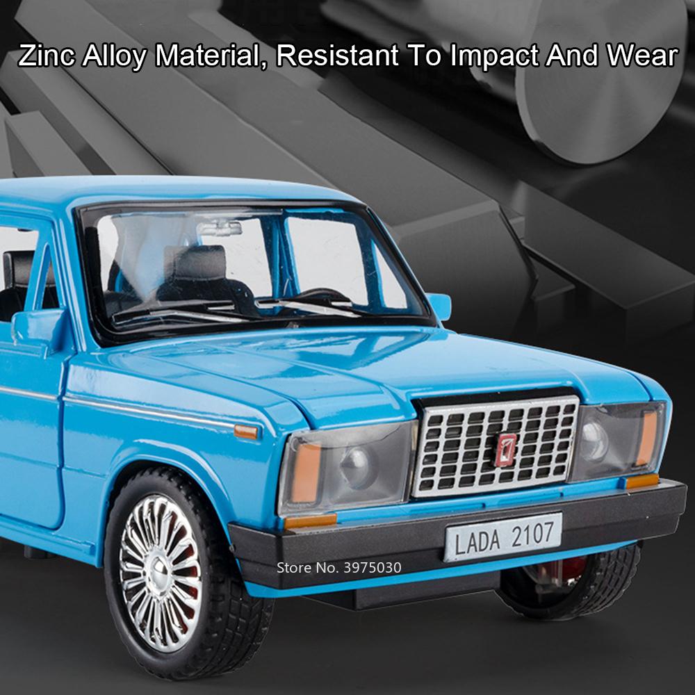 1:18 Russische LADA 2107 Niva Taxi Modellautos Legierung Spielzeug 6 Türen Öffnen Rückziehfunktion Licht Ton Miniaturfahrzeug Jungen Perfekte Geschenke
