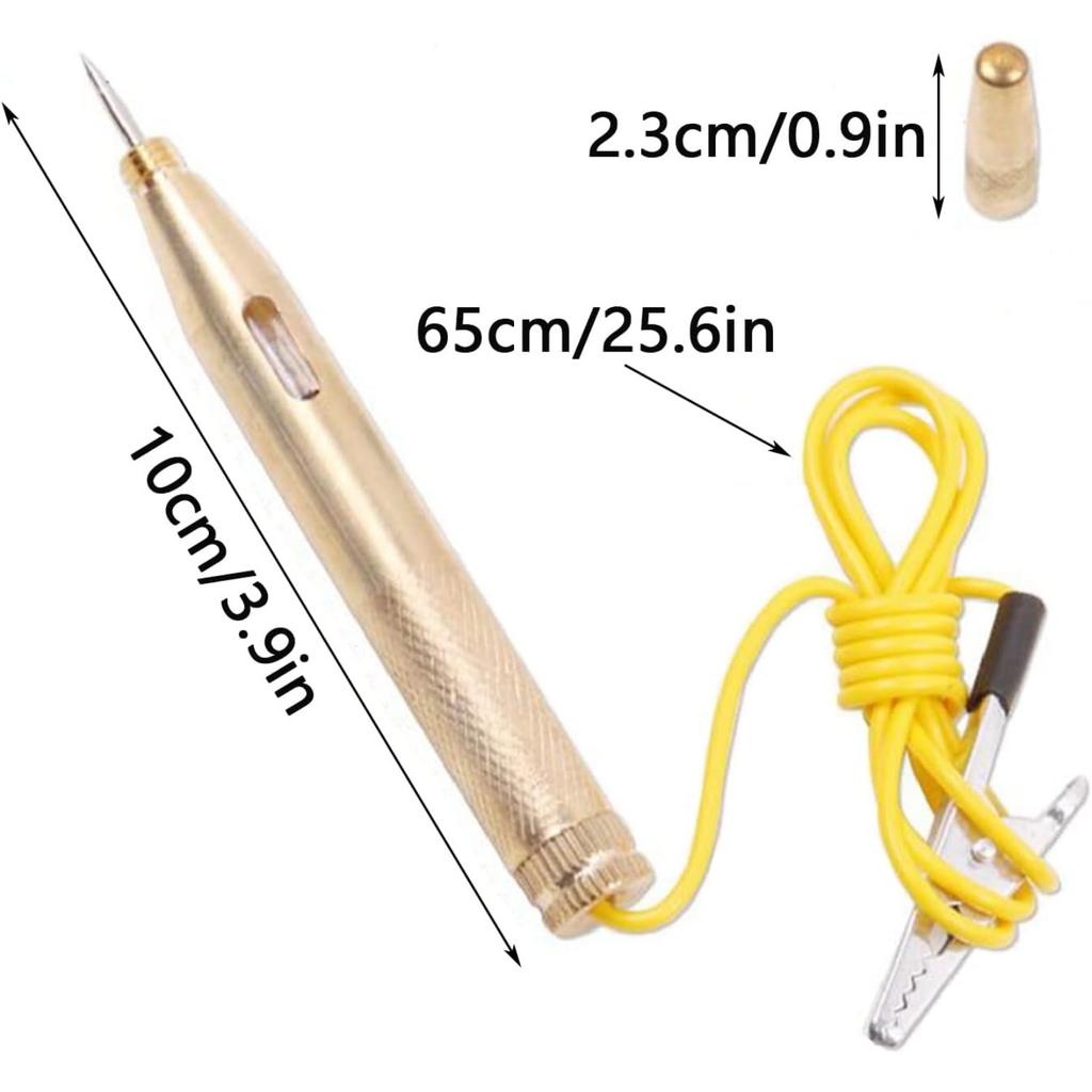 Current Voltage Current Tester with Alligator Clip Lamp Voltage, Car Light Tester Lamp 6V 12V 24V Lamp with Crocodile Clip for Cars Motorcycles