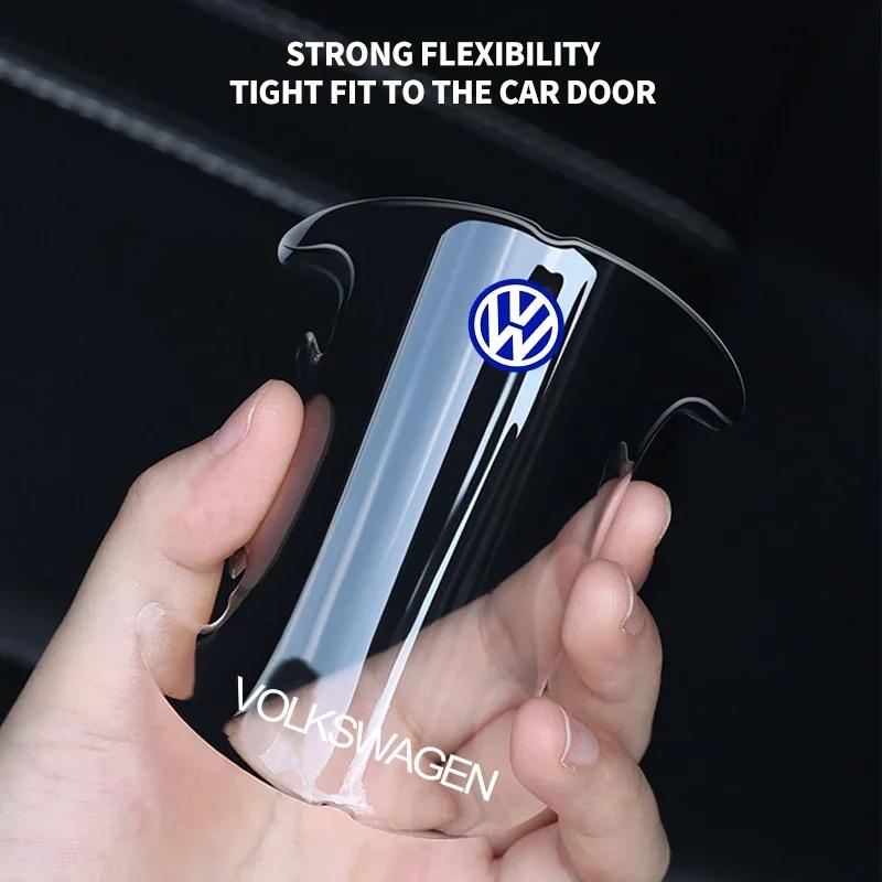 VW GTI GOLF 2026 Hot For VW VOLKSWAGEN Car Door Bowl Transparent Anti-collision Protector Bar Stickers For Volkswagen Polo Jetta