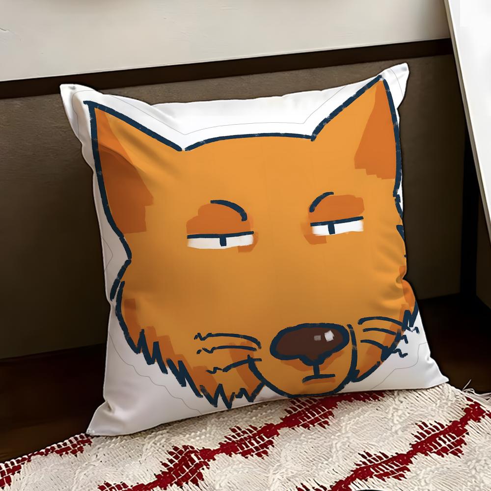 Sneaky Tibetan Fox Cushion Cover Reversible Soft Durable Pillow Cover Home Car MultiScene Use for Daily Comfort