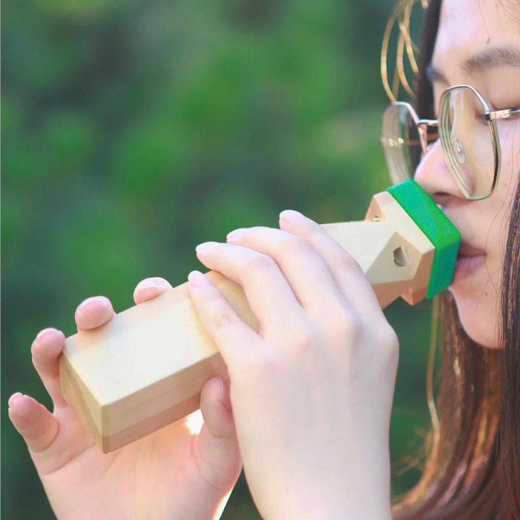 Whistling Whistle Wooden Train Whistle Baby Developmental Toy Parent Child Teaching Orff Instrument Educational Toys Gifts