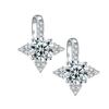 925 Sterlingsilber Moissanit Stern Ohrringe - Minimalistisch, Leichter Luxus, Super Funkelnde Ohrhaken für Damen