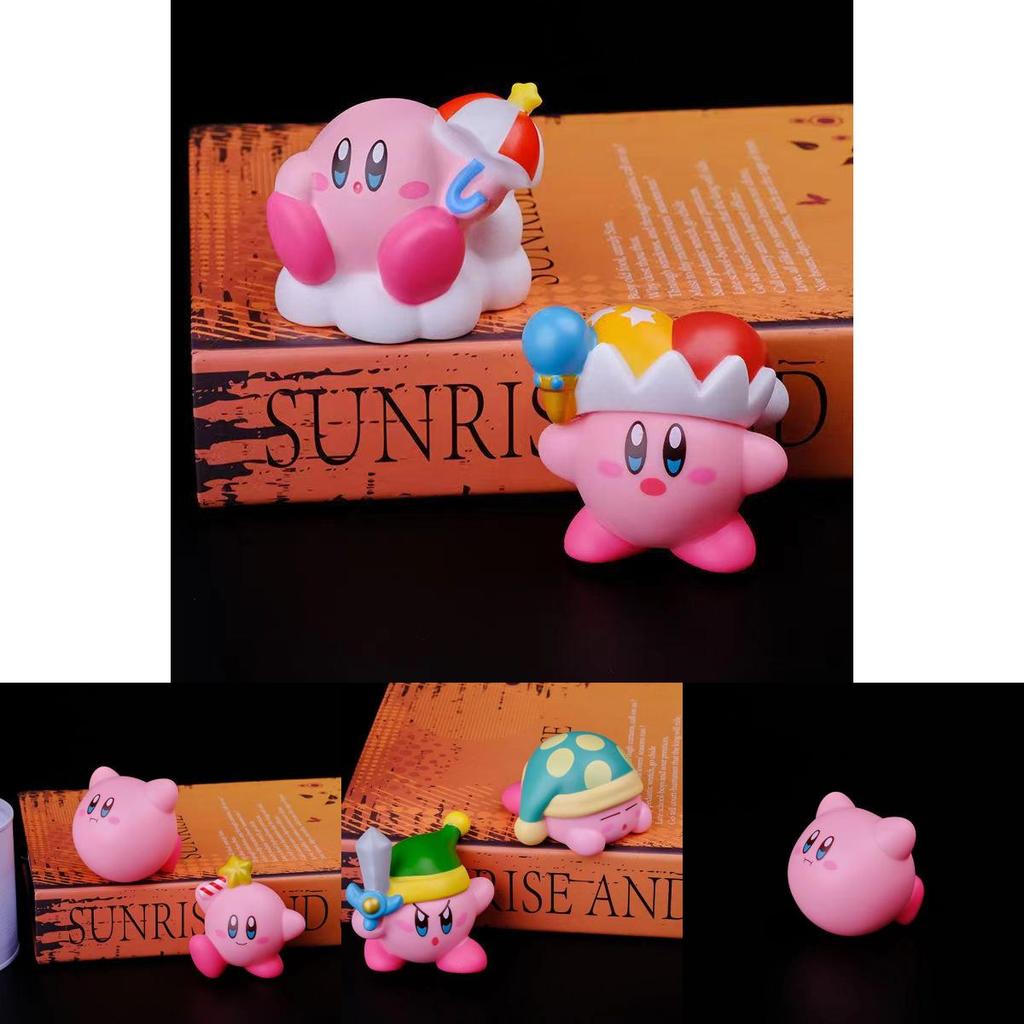 Set di Figure di Kirby Stella Carino Pvc Fai da te Decorazione da Scrivania Materiale per Artigianato