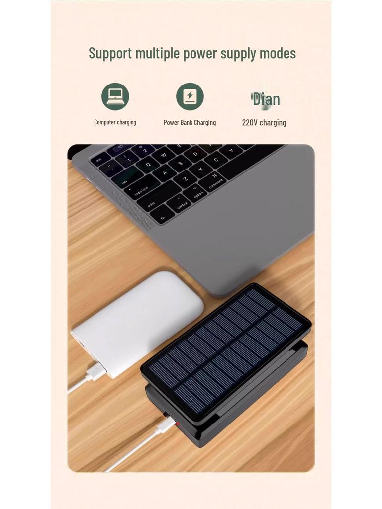 Jiuliang LED Solar Charging Desk Lamp 666T - Foldable Eye Protection Reading Light for Students