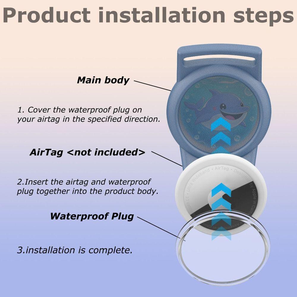 TPU Cartoon Case Nylon Strap Waterproof Child Wristband for Apple AirTag Tracker Accessories