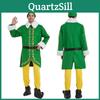Men's Elf Costume Outfit For Christmas And Halloween Parties
