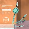 2025 New 3 in1 Data Cable Fast USB Cable For Huawei Honor Retractable Portable Micro USB Type C Charger Cable For IOS Samsung