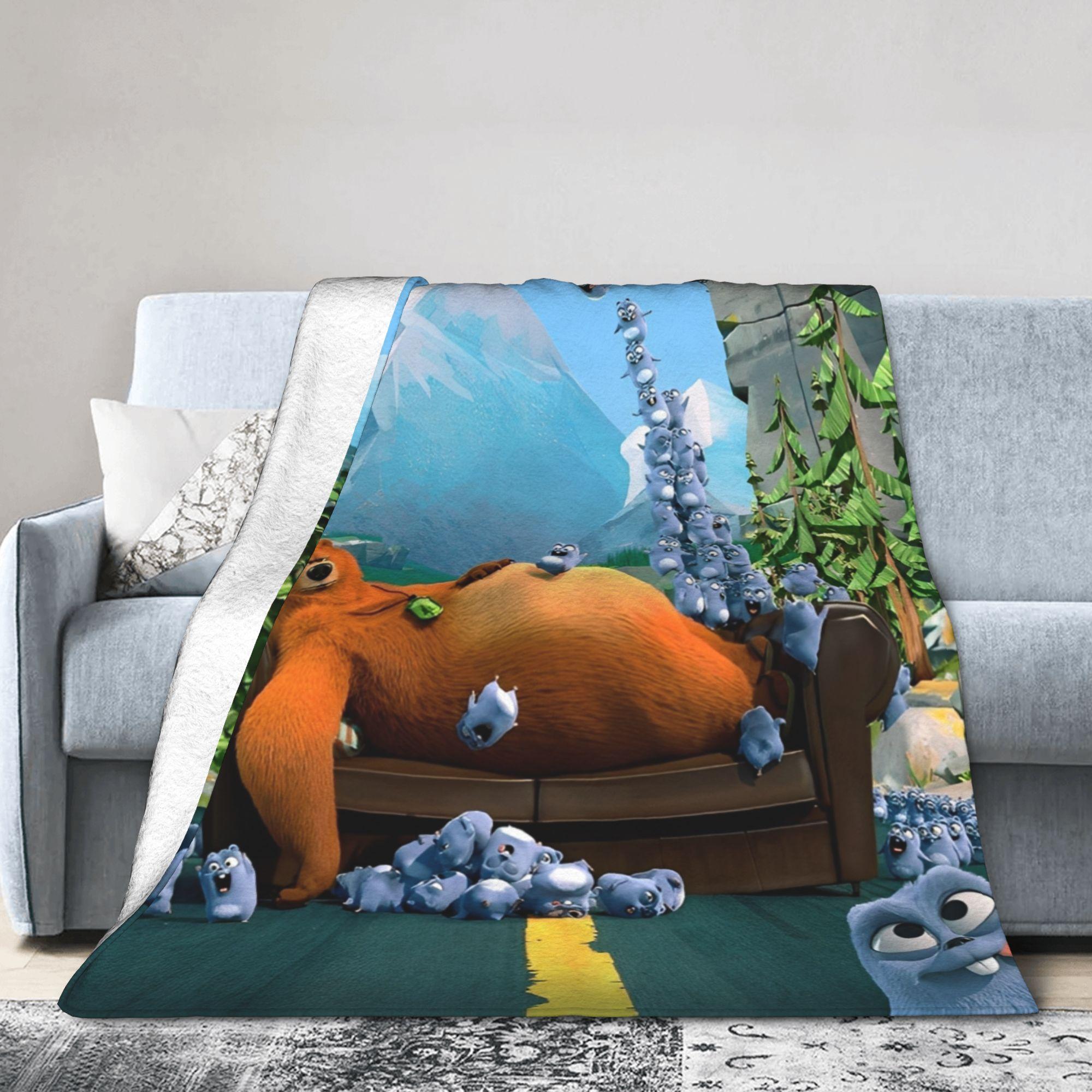 

Grizzys and The Lemmings Blanket Warm Comfortable Plush Throw Blanket For Children Living Room Flannel Bedspread Bed Cover 75x90cm