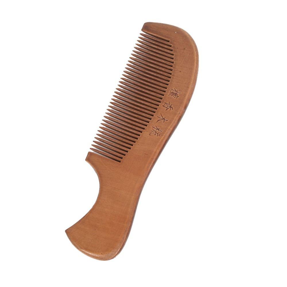 Coarse Tooth Head Acupuncture Point Massage Comb Wood Meridian Gua Sha Pocket Comb  Men