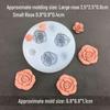 6-in-1 Rose with Leaves Mold: For Plaster, Resin, Mousse, and Aromatherapy