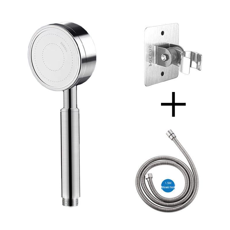 304 Stainless Steel High-Pressure Shower Head Set for Home Use