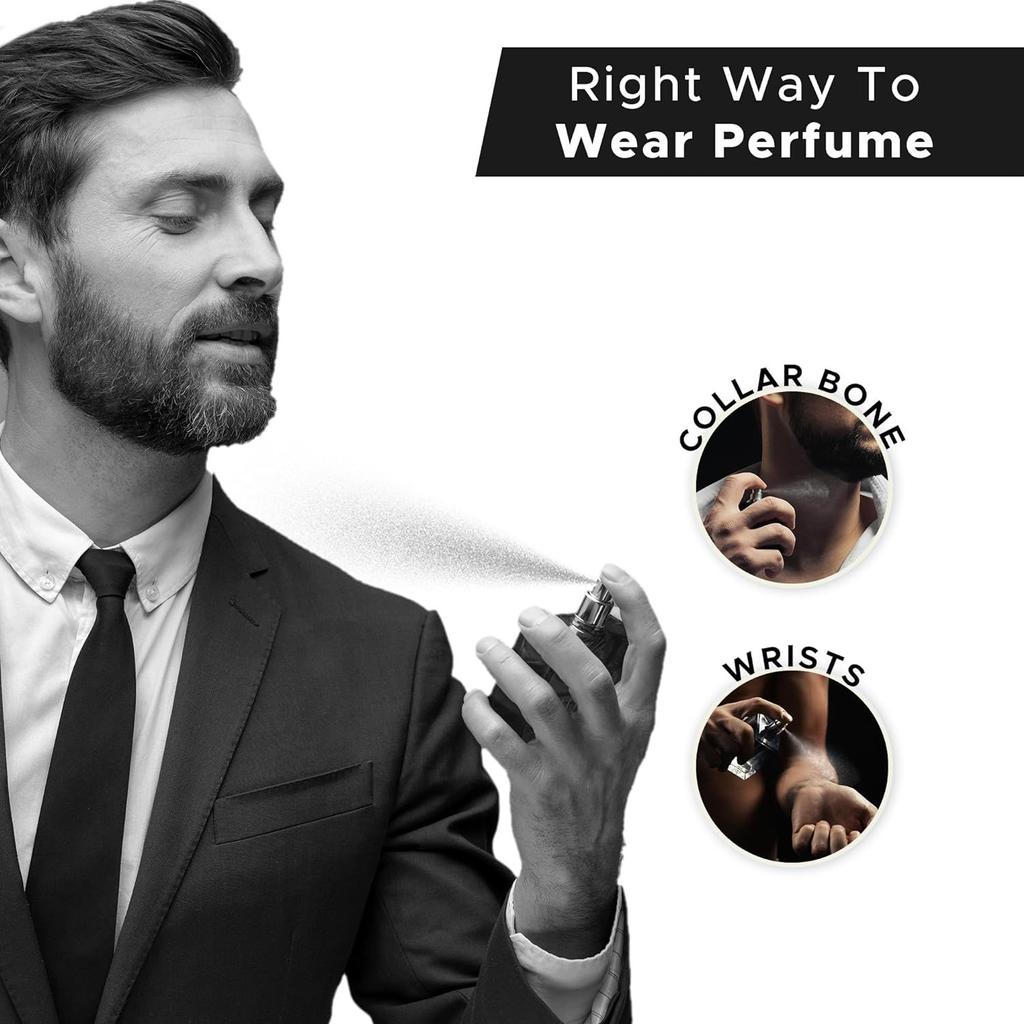 Parfum Black Edt pour homme - 50 ml, spray parfumé longue durée de qualité supérieure, cadeau pour lui - Fresh